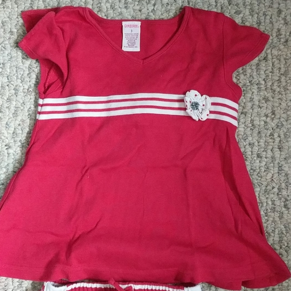Girls size 3 Gymboree red & white top & skort - Picture 2 of 8